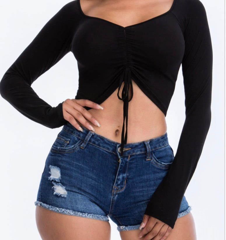 Drawstring Crop Top